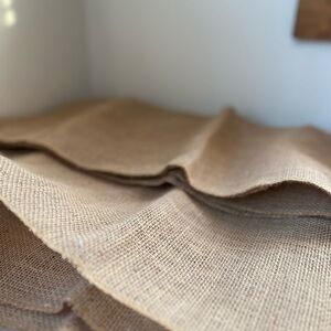 Boho 2 pcs Elegant Tan Burlap Table Runner